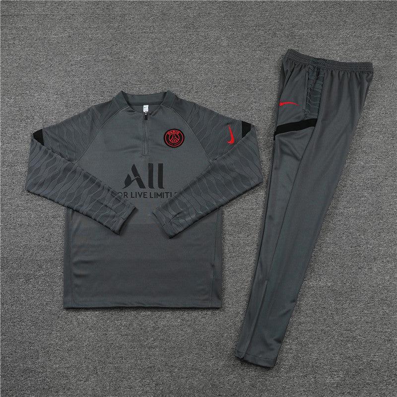 Conjunto do PSG 2021/22 Masculino Nike - Cinza
