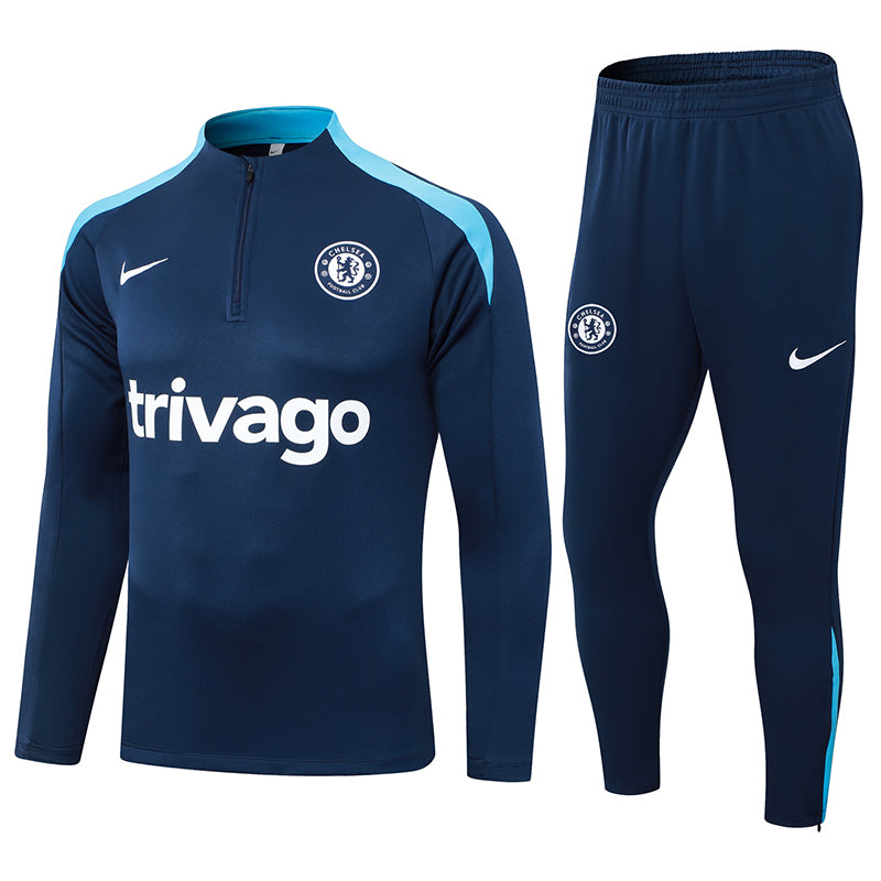 Conjunto do Chelsea 2024/25 Masculino Nike - Azul Escuro e Azul Claro