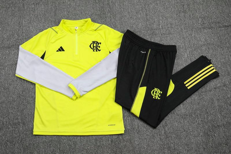 Conjunto do Flamengo 2024/25 Masculino Adidas - Amarelo