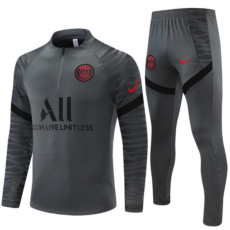 Conjunto do PSG 2021/22 Masculino Nike - Cinza