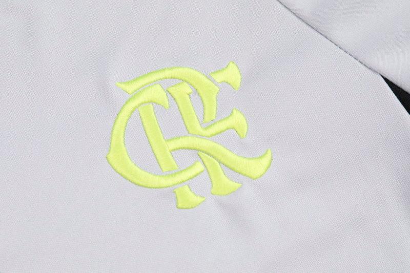 Conjunto do Flamengo 2024/25 Masculino Adidas - Cinza e Amarelo