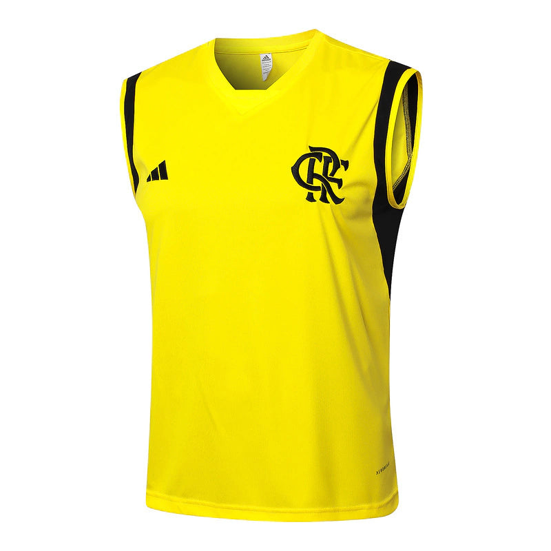 Kit de Treino Regata do Flamengo 2024/25 Amarelo e Preto Masculino