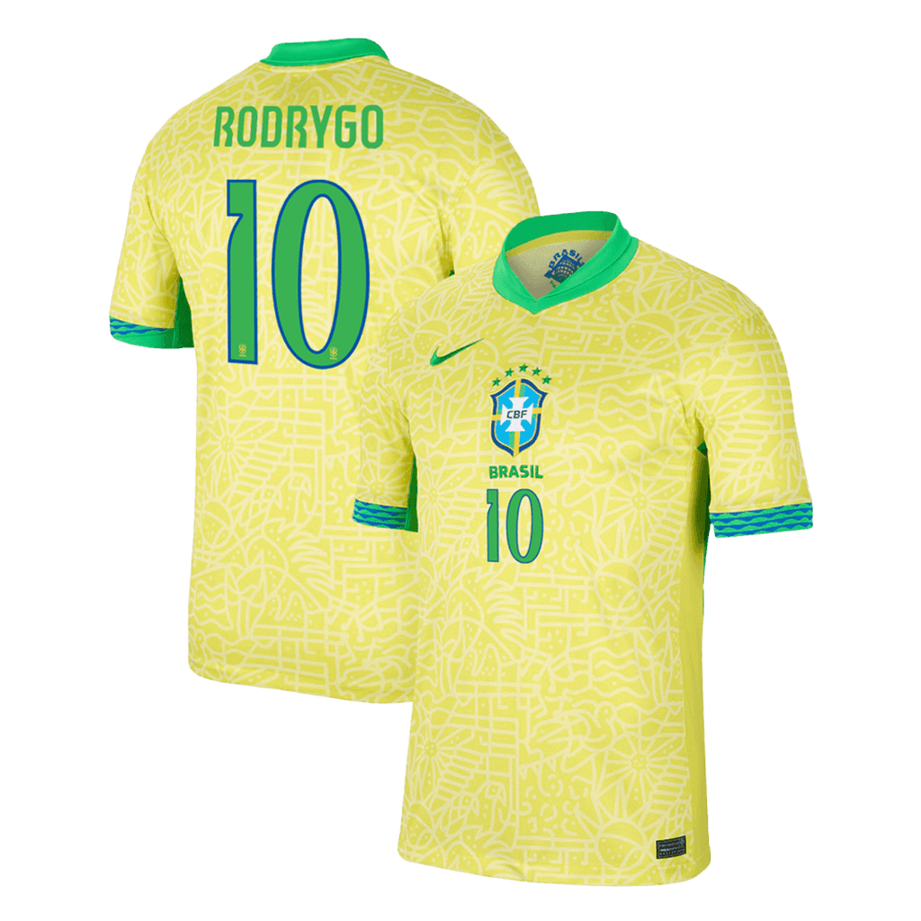 Camisa do Brasil 2024 Home Masculina - RODRYGO #10