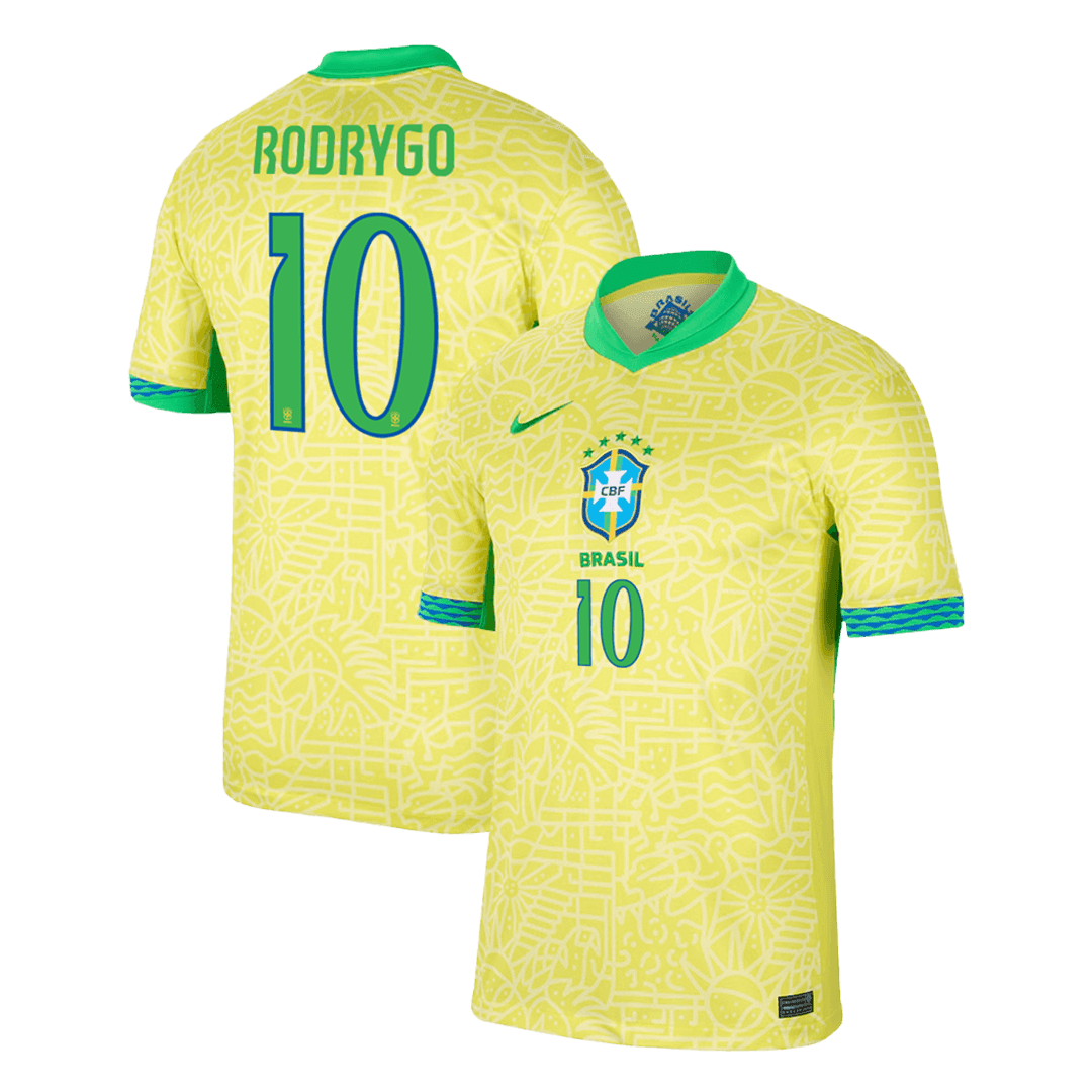 Camisa do Brasil 2024 Home Masculina - RODRYGO #10