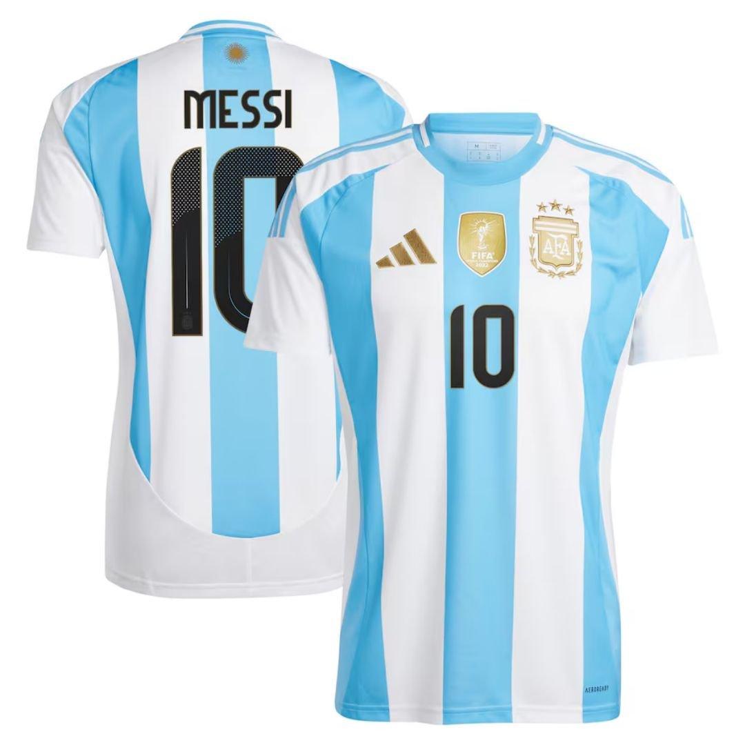 Camisa da Argentina 2024 Home - Patch Copa + MESSI #10 - Loja Futz