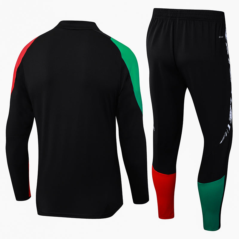 Conjunto do Arsenal 2024/25 Masculino Adidas - Preto Vermelho e Verde