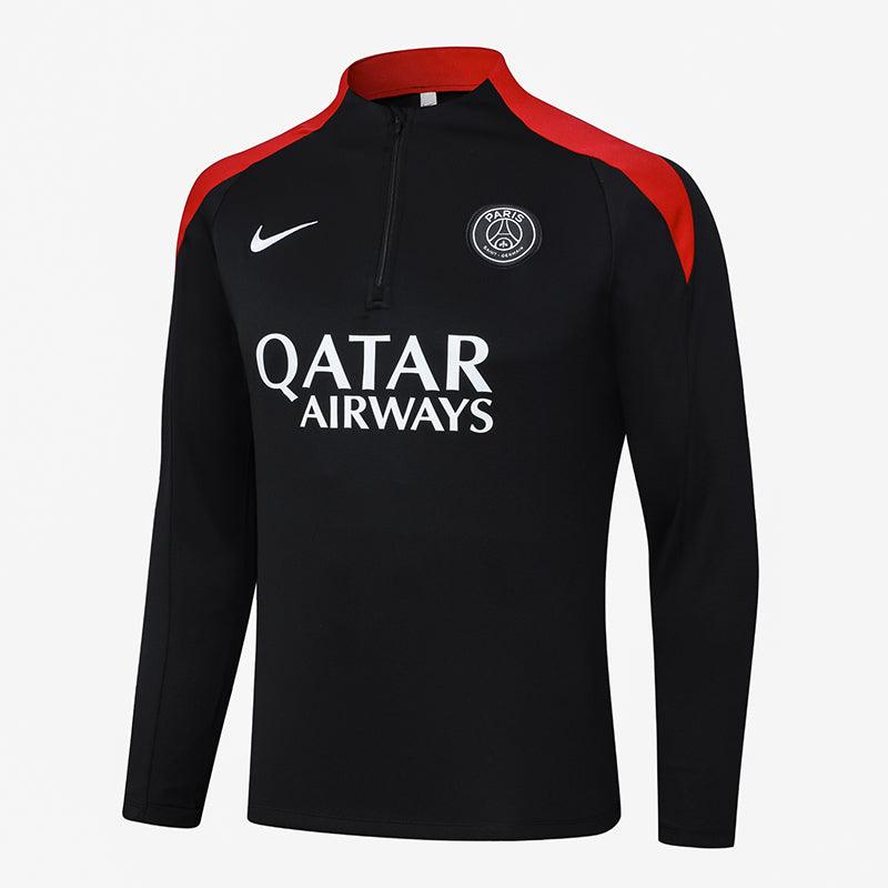 Conjunto do PSG 2024/25 Masculino Nike - Preto e Vermelho