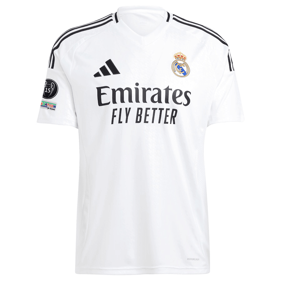 Camisa do Real Madrid 2024/25 Home Masculina - Patch UCL #15